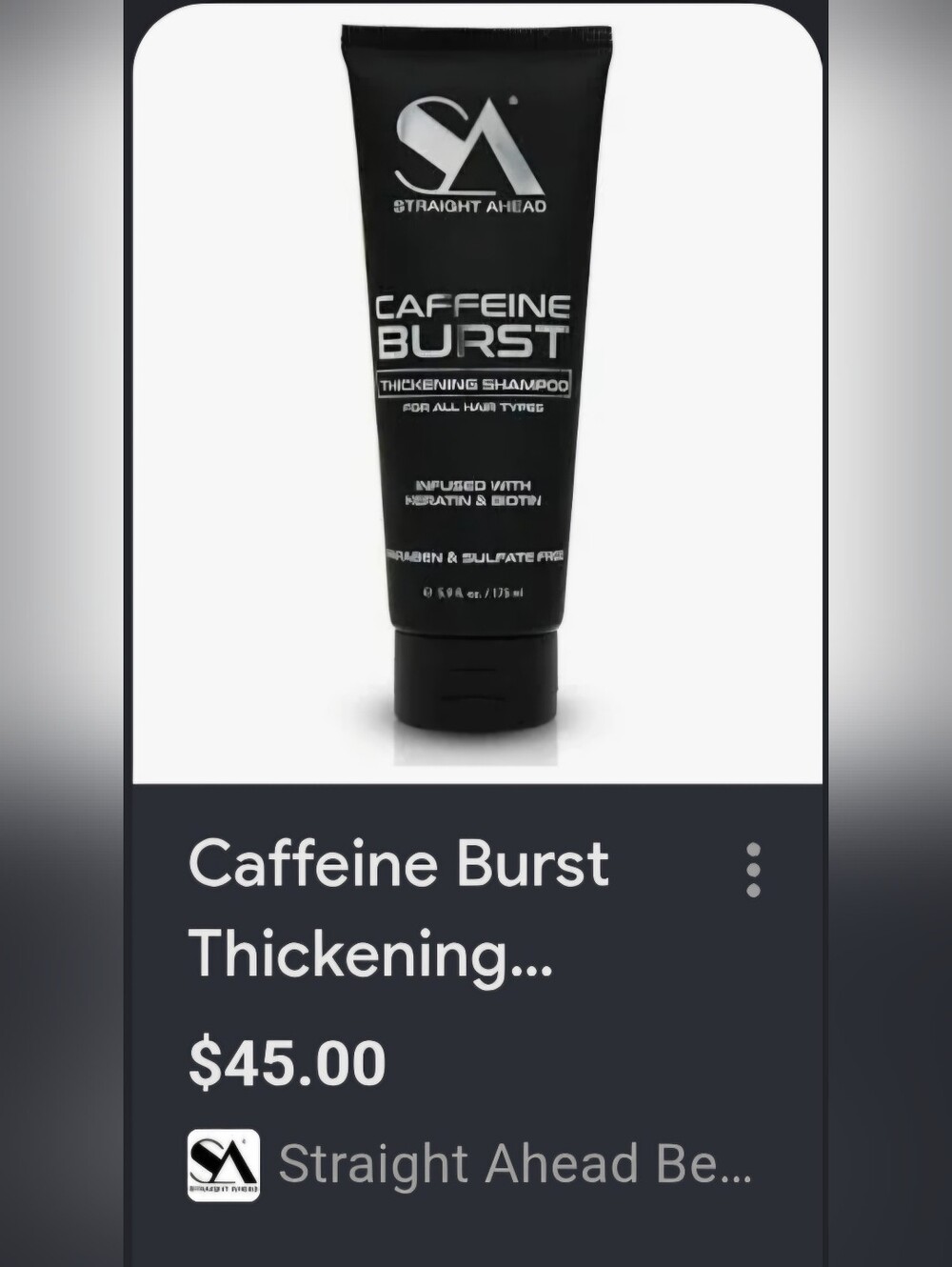 Straight Ahead: Thickening Shampoo